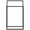 vidaXL Свободностояща поставка за кърпи, черна, 48x24x78,5 см, желязо