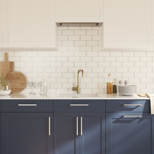 vidaXL Дръжки за шкафове, 10 бр, сребристи, 192 мм, неръждаема стомана