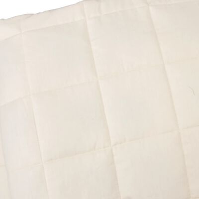 vidaXL Утежнено одеяло светлокремаво 135x200 см 10 кг плат