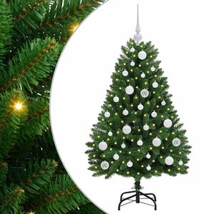 vidaXL С изкуствено коледно дърво 120 cm 150 LED светодиода Топло бяло