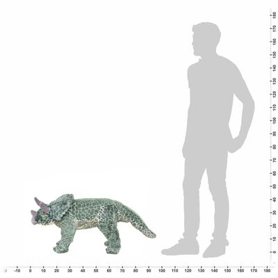 vidaXL Плюшен детски динозавър трицератопс за яздене зелен XXL
