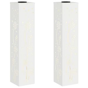 vidaXL Соларна LED светлина за пътека 2 бр. Топло бяло 18 x 18 x 80 см