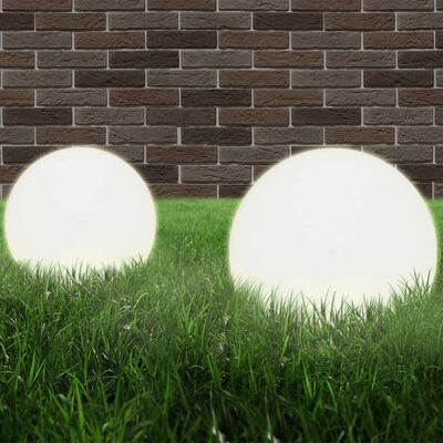 vidaXL Градински сфери за LED лампи, 2 бр, 25 см, PMMA