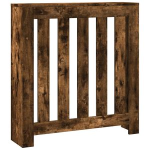 vidaXL Капак за радиатор, опушен дъб, 78x20x82 см, инженерно дърво