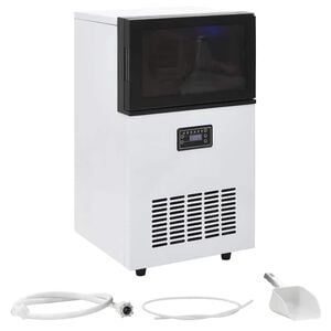 vidaXL Ледогенератор, черен, 45 кг/24 часа