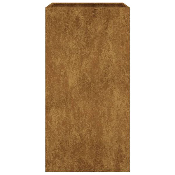 vidaXL Кашпа, 40x40x80 см, кортенова стомана