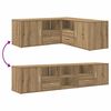 vidaXL Ъглов шкаф, дъб артизан, 200x40x45 см, инженерно дърво