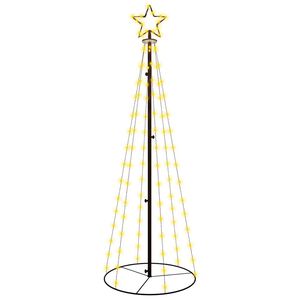vidaXL Конусовидна коледна елха, топло бяло, 108 LED, 70x180 см