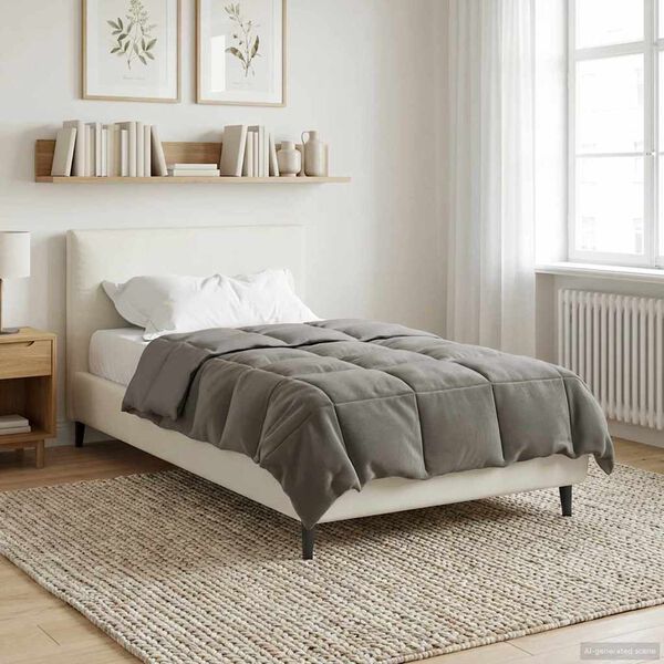 vidaXL Пълно годишно юрганче Светлосиво 155 x 220 cm Микрофибър