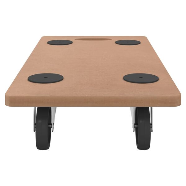 vidaXL Транспортни колички, 6 бр, правоъгълни, инженерно дърво