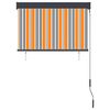vidaXL Външна ролетна щора, 100x250 см, жълто и синьо