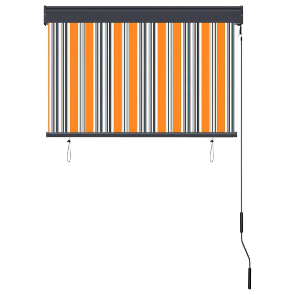 vidaXL Външна ролетна щора, 100x250 см, жълто и синьо
