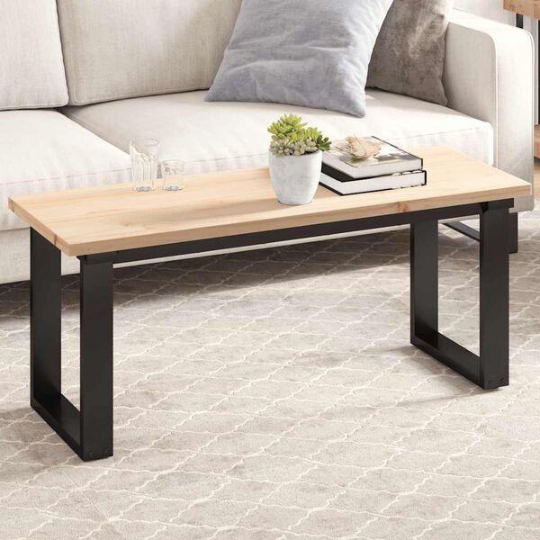 vidaXL Плот за маса, 110x40x2,5 см, правоъгълен, бор масив