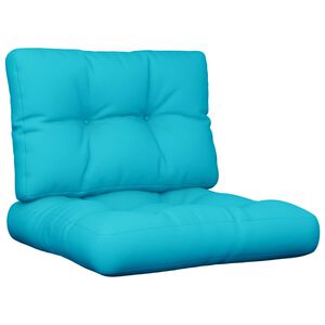 vidaXL Палетни възглавници, 2 бр, тюркоаз, текстил