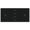 vidaXL Сайдборди, 3 бр, черни, 60x31x84 см, инженерно дърво