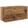 vidaXL Стенен шкаф за баня, старо дърво, 60x25x30 см, инженерно дърво