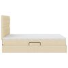 vidaXL Легло с място за съхранение и матрак Кремав 140 x 200 cm