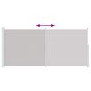 vidaXL Прибираща се дворна странична тента, 220x500 см, сива