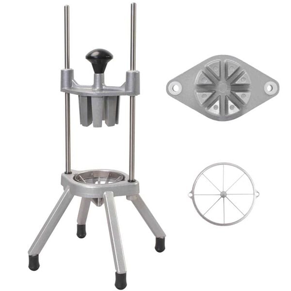 vidaXL Нарезвач за плодове Сребрист 20 x 20 x 48 см Лят алуминий
