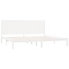 vidaXL Рамка за легло, бяла, дърво масив, 200x200 см