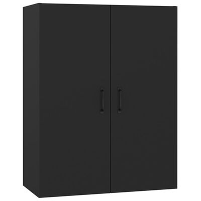 vidaXL Окачен шкаф,черен, 69,5x34x90 см, инженерно дърво