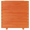 vidaXL Градинска кашпа, восъчнокафява, 70x70x72,5см борово дърво масив