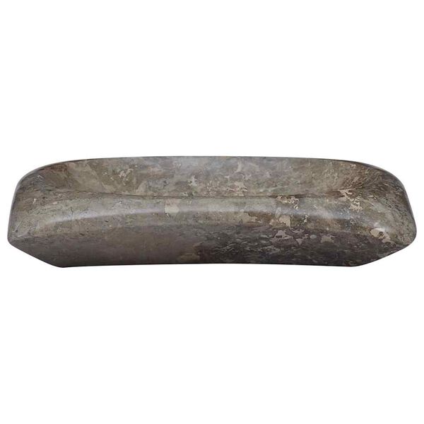 vidaXL Сива мивка, 50x35x10 см, мрамор