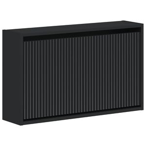 vidaXL Стенно шкафче за обувки ARNHEM 71 x 17 x 43 см Черно