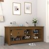 vidaXL Шкаф за обувки меденокафяв 110x38x45,5 см борово дърво масив
