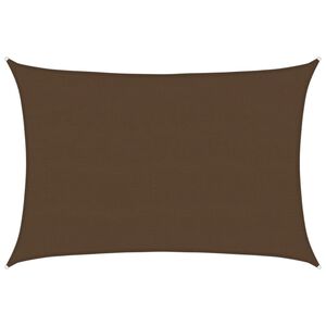 vidaXL Платно-сенник, 160 г/м&sup2;, кафяво, 5x6 м, HDPE
