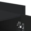 vidaXL Шкаф за обувки, черен, 52x37,5x100 см, инженерно дърво