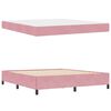 vidaXL Рамка за легло с матрак Розово 180 x 200 cm текстил