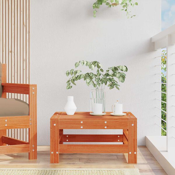 vidaXL Градинска поставка за крака Масивна боровина Восъчен Кафяв