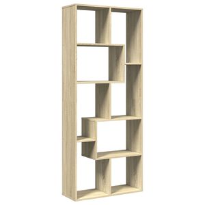 vidaXL Разделител за стая / библиотека, сонома дъб, 67x25x161,5 см