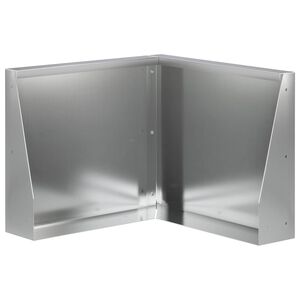 vidaXL Задържащи стени 50 x 50 x 30 см Поцинкована стомана Сребристо