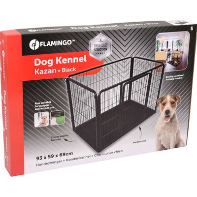 FLAMINGO Клетка за куче Kazan, р-р S, 93x59x64 см, черна