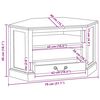 vidaXL Ъгловшкафзателевизор с чекмедже Естествен 79 x 40 x 46 см