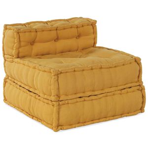 vidaXL Модулен диван, жълт, 70x70x54, плат