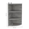vidaXL Стенен ъглов рафт, бетонно сив, 30x31,5x60 см, ПДЧ