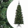vidaXL Изкуствена коледна елха с топки 120 см 150 LED светодиода