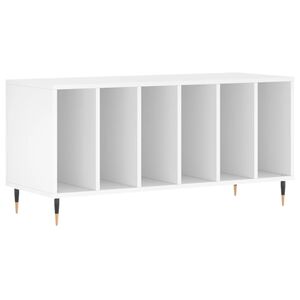 vidaXL Шкаф за грамофонни плочи бял 100x38x48 см инженерно дърво