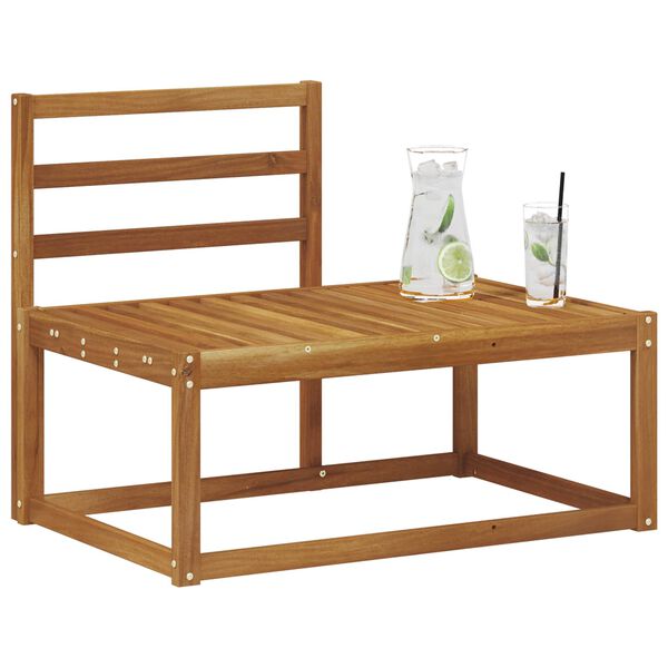 vidaXL Външен край на диван Естествен 91 x 63 x 73 см