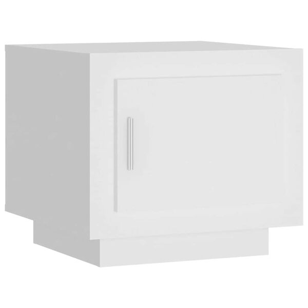 vidaXL Маса за кафе, бяла, 51x50x45 см, инженерно дърво