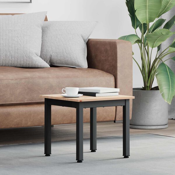 vidaXL Масичка за кафе Бяло 60 x 50 x 36 см Солидно борово дърво