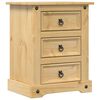 vidaXL Нощно шкафче Corona, 53x39x66 см, бор масив
