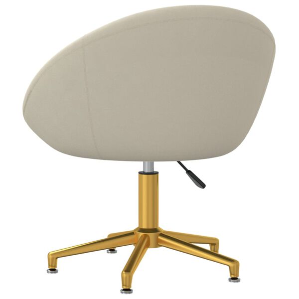 vidaXL Трапезен стол, кремав, кадифе