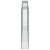 vidaXL Дъговидна габионна кошница 400x30x160/180 см поцинковано желязо