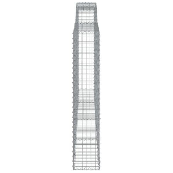 vidaXL Дъговидна габионна кошница 400x30x160/180 см поцинковано желязо