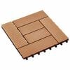 vidaXL Плочка за decking 11 pcs Тик 30 x 30 cm WPC
