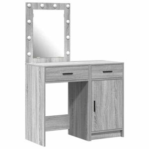vidaXL Тоалетка 2 бр. Сив 50 x 41 x 135 см Инженерна дървесина
